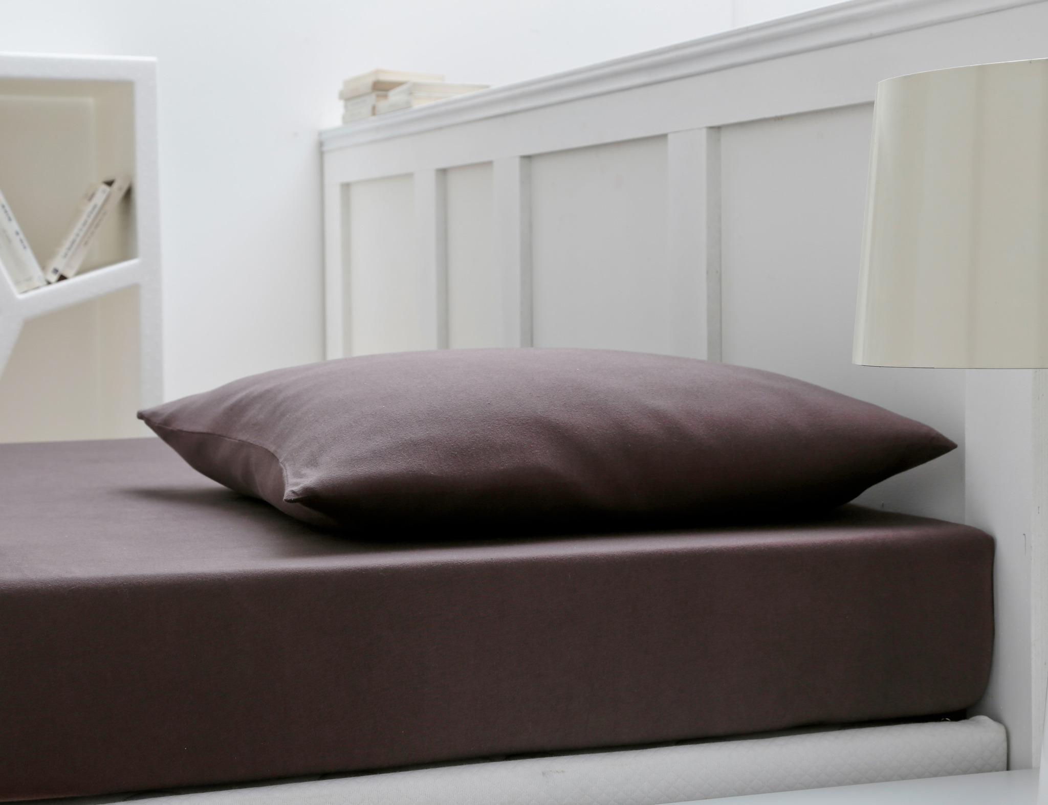 Drap housse JERSEY Ebène