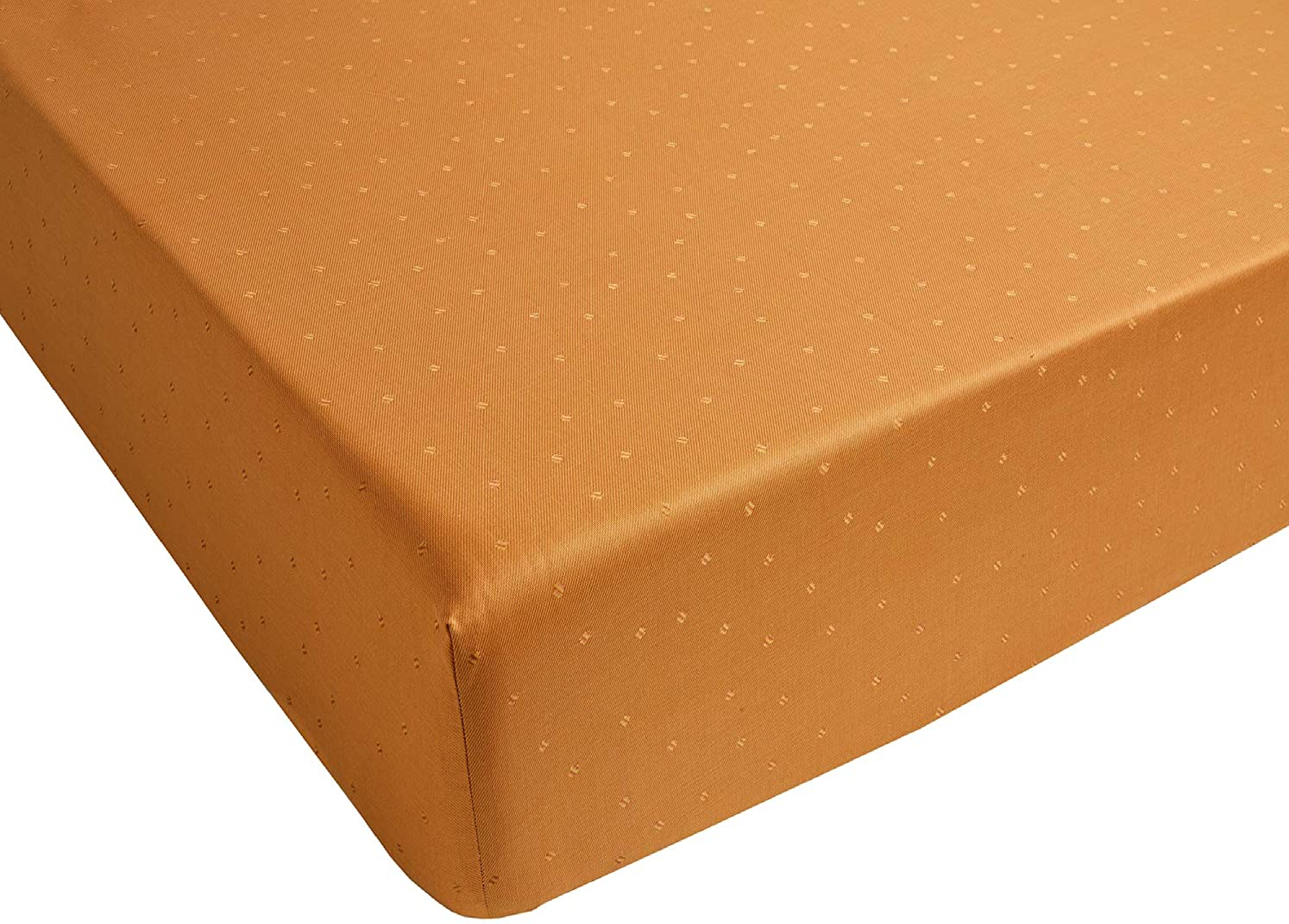 Drap Housse SHEHERAZADE Topaze 30cm Satin de Coton Jacquard 180 fils/cm2 - BLANC DES VOSGES