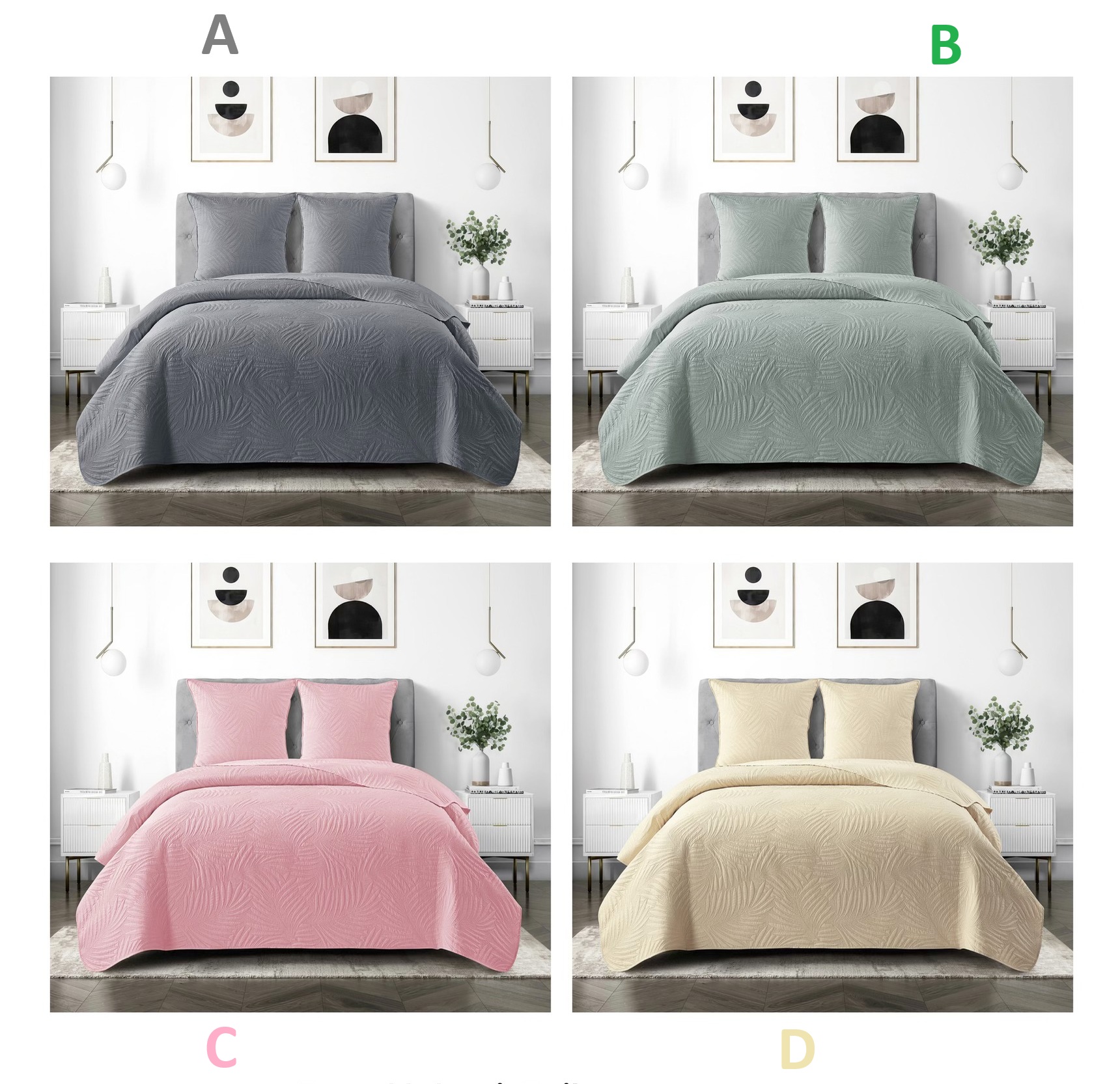 Couvre-lit Polyester + 2 taies d