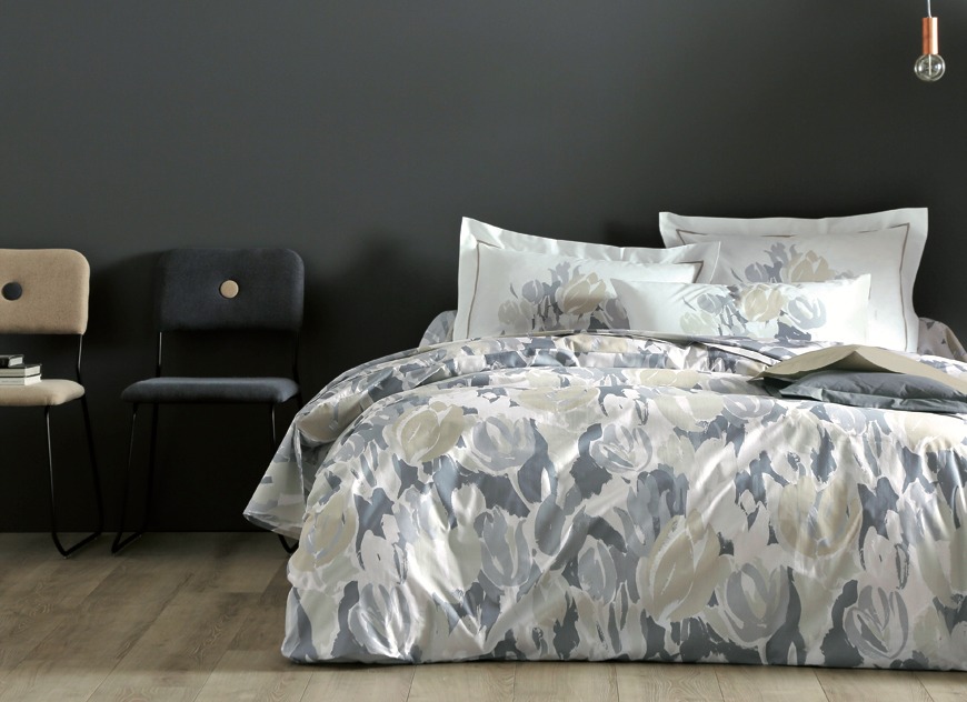 Drap plat Flower Power Galet
