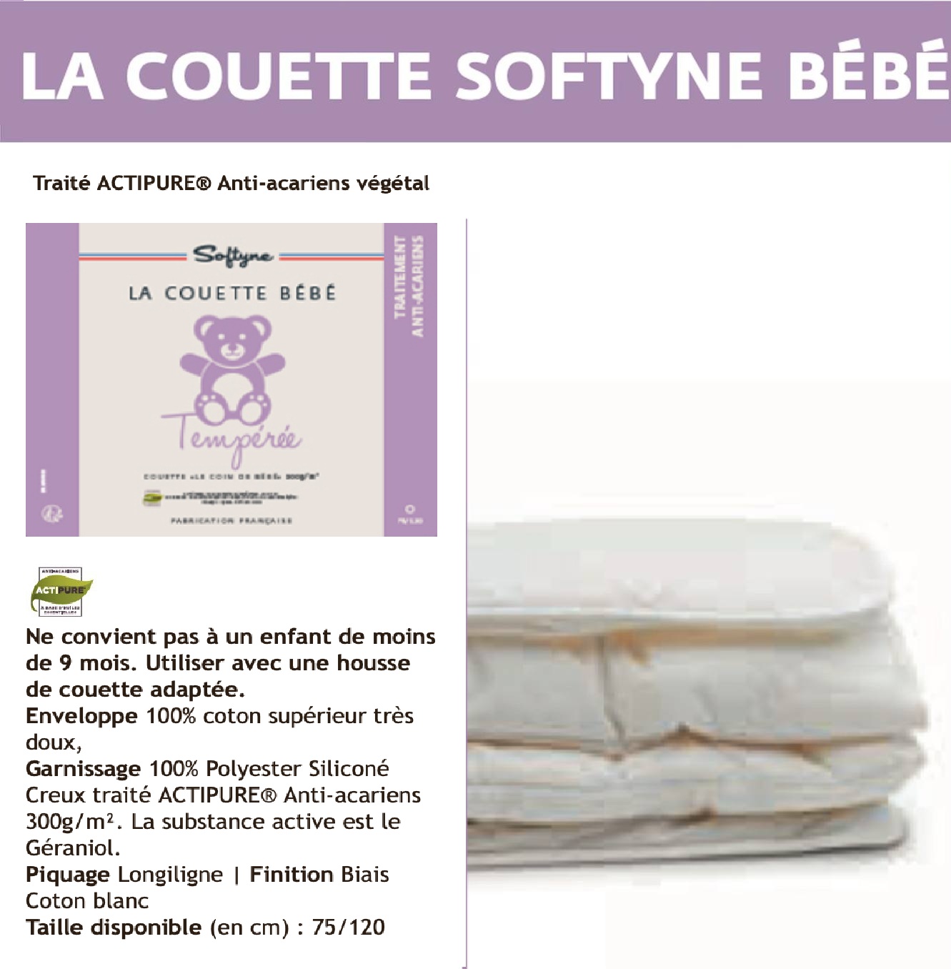 Couette bébé